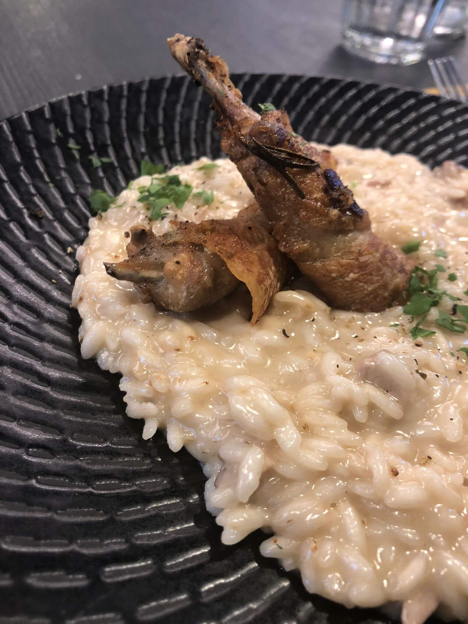 Risotto alle quaglie al profumo di timo 1